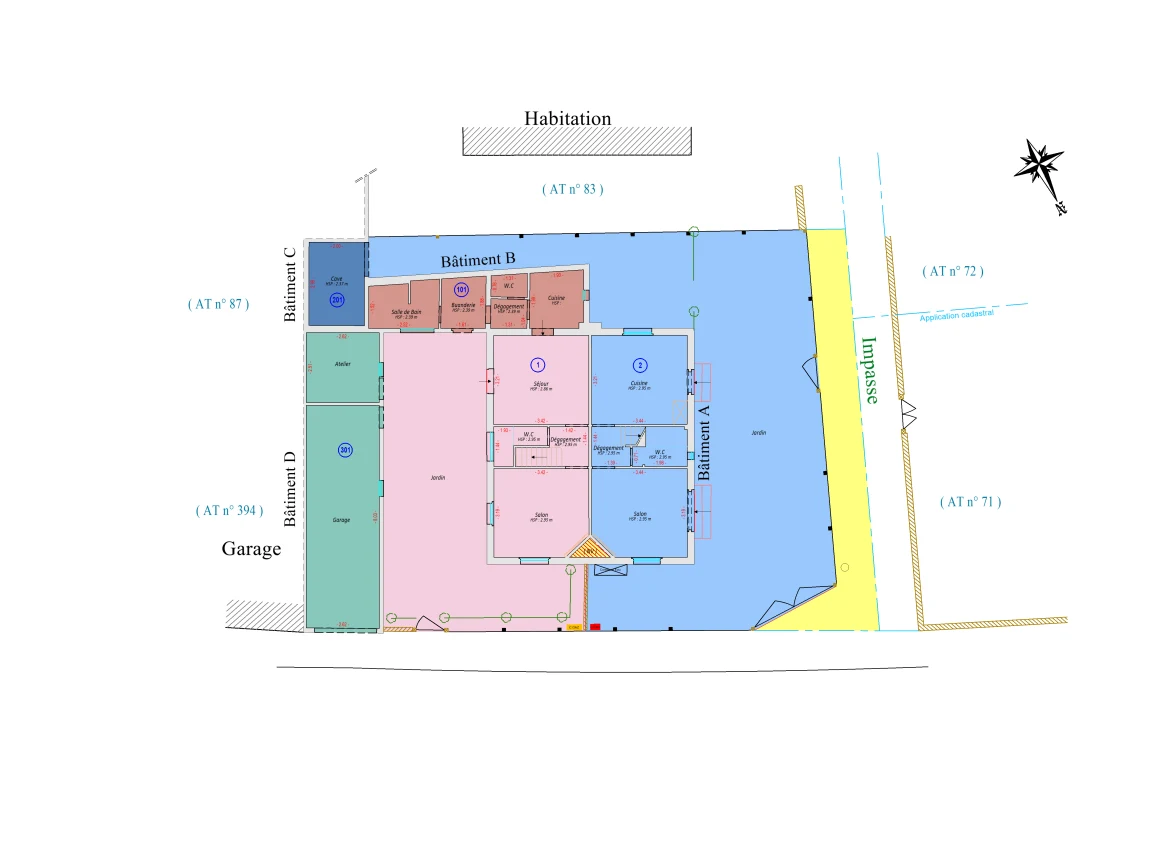 Exemple de plan de copropriété transmis par le cabinet